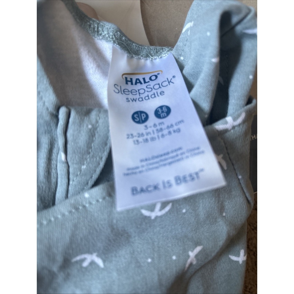 Halo Sleep Sack Swaddle Cotton birds 3-6 month  new